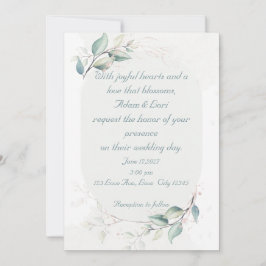 Invitación Boda de Amor Botánico Elegante