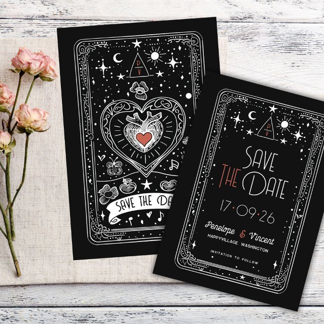 Invitación Boda de amor celestial salva la fecha (Subido por el creador)