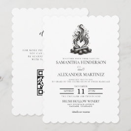 Invitación Boda de Amor en la Fogata