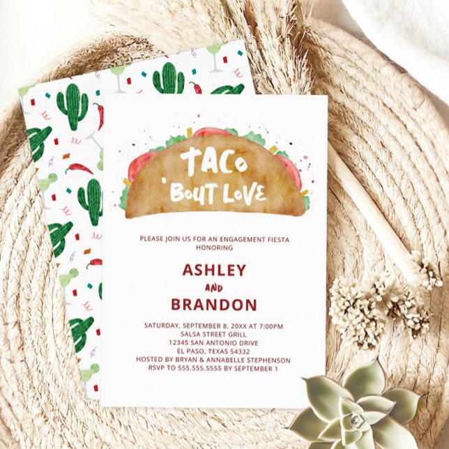 Invitación Boda de Amor Fiesta de Compromiso Taco 'Bout Love (Subido por el creador)