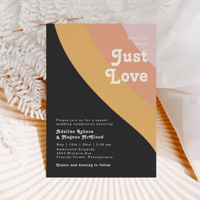 Invitación Boda de amor puro en el arcoiris de los 70 (Subido por el creador)
