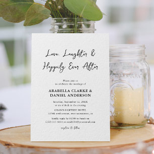 Invitación Boda de Amor, Risa y Felicidad para Siempre