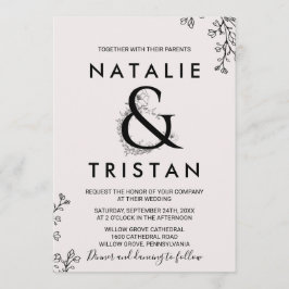 Invitación Boda de Ampersand Floral