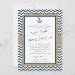 Invitación Boda de Anchor y de la Marina de Chevron