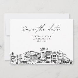 Invitación Boda de Anchorage Modern Save the Date