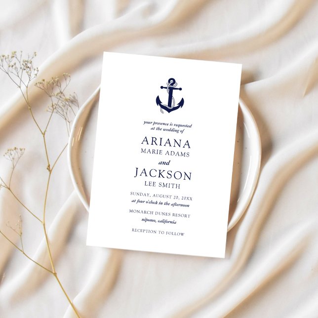 Invitación Boda de Ancla Náutica (Subido por el creador)