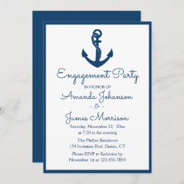 Invitación Boda de Anclaje Azul de la Marina del Partido de C