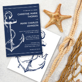 Invitación Boda de Anclaje de Barco Blanco Náutico de la Mari