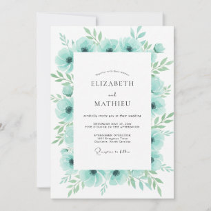 Invitación Boda de Anémona Acuamarina
