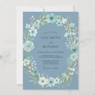 Invitación Boda de Anémona Acuática de Acero