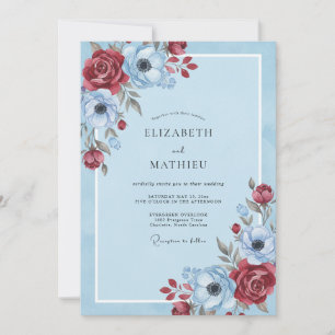 Invitación Boda de Anémona de Cielo Carmesí