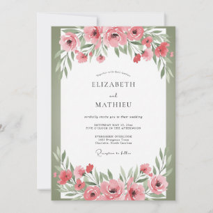Invitación Boda de Anémona de Coral