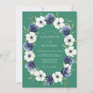 Invitación Boda de Anémona de Jade Índigo