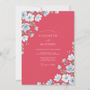 Invitación Boda de Anémona del Cielo Coral