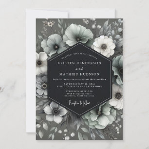 Invitación Boda de Anémona Gótica de Carbón
