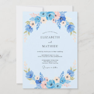 Invitación Boda de Anémona Melocotón Azure