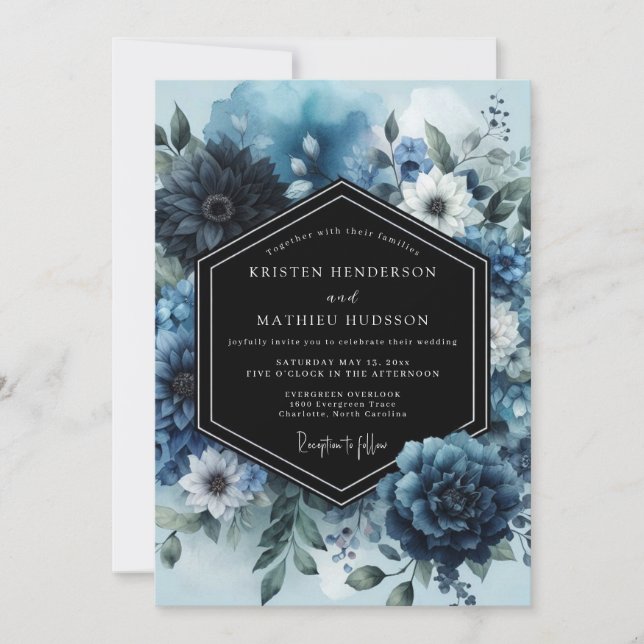 Invitación Boda de Anémona Naval Malhumorada (Anverso)