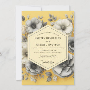 Invitación Boda de Anémona Sombría de Canario