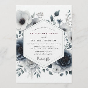 Invitación Boda de Anémona Umbral Pizarra