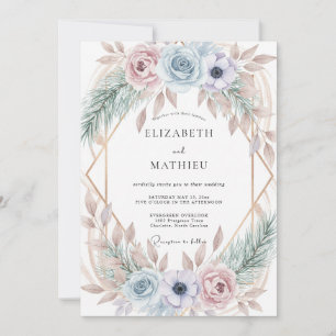 Invitación Boda de Anémona Violeta Pálido