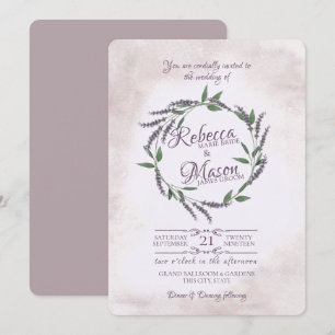 Invitación Boda de anillos de lavanda