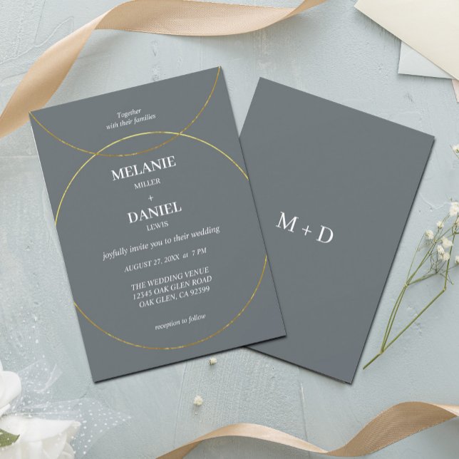 Invitación Boda de anillos minimalistas (Subido por el creador)
