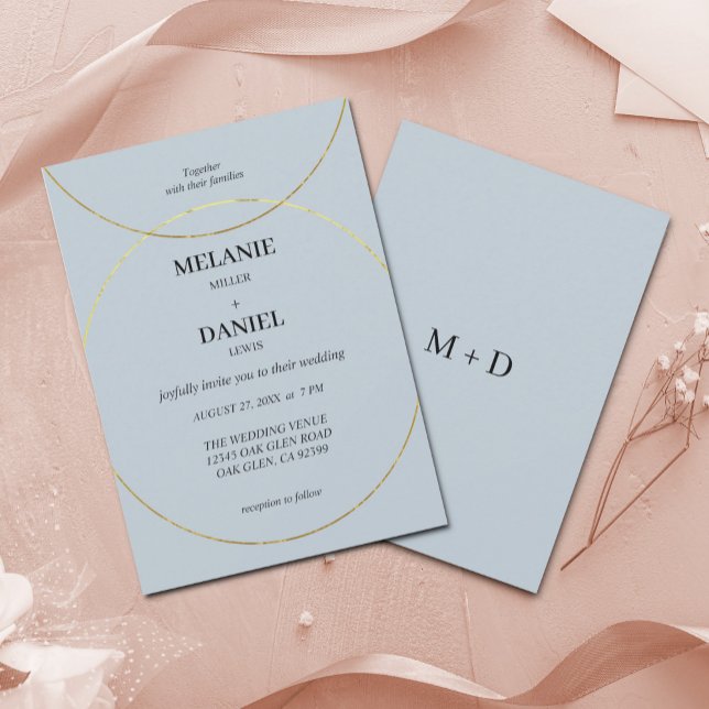 Invitación Boda de anillos minimalistas (Subido por el creador)