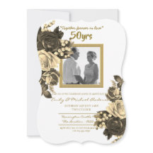 Boda de aniversario de Rosa Vintage - 50º Dorado