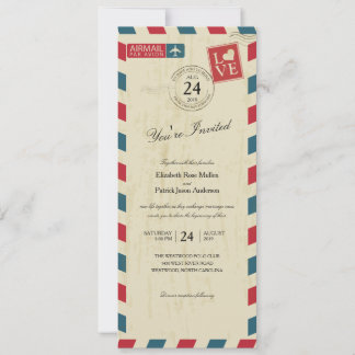 Invitación Boda de Antique Airmail