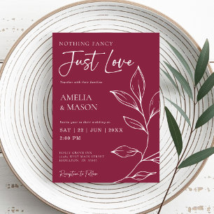 Invitación Boda de Arándano Botánico Dibujado a Mano Solo Amo