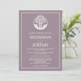 Invitación Boda de árbol aspen Rosa polvoriento