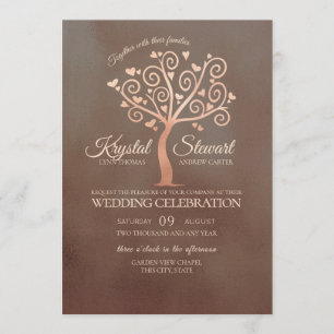 Invitación Boda de árbol caprichoso