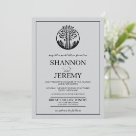 Invitación Boda de árbol de águila gris