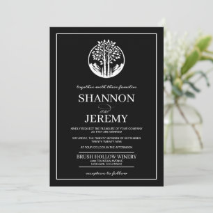 Invitación Boda de árbol de águila negra