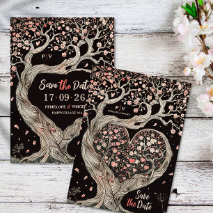 Invitación Boda de árbol de amor Guardar la fecha