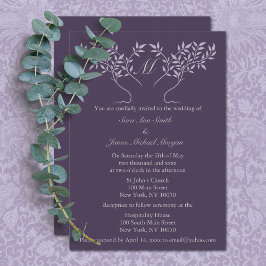 Invitación Boda de árbol de berenjenas de vida