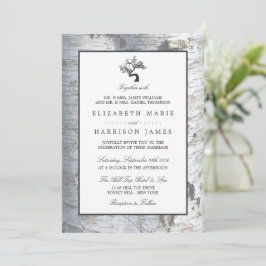 Invitación Boda de árbol de birch plateado ruso