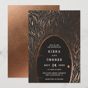 Invitación Boda de árbol de cuento de hadas de folklore irlan