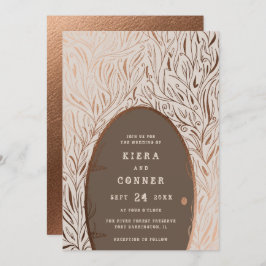 Invitación Boda de árbol de cuento de hadas de folklore irlan