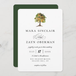 Invitación Boda de árbol de Naranja rústico Grove