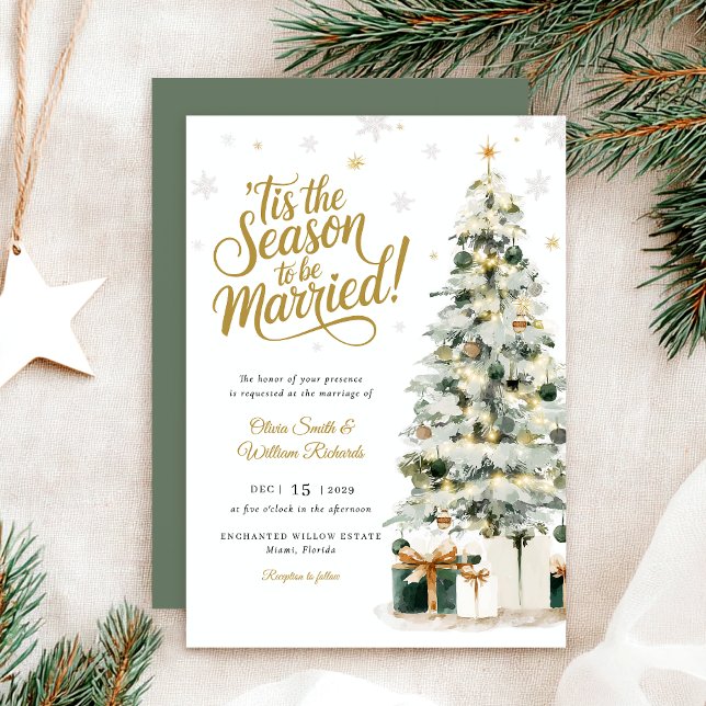 Invitación Boda de árbol de Navidad (Subido por el creador)