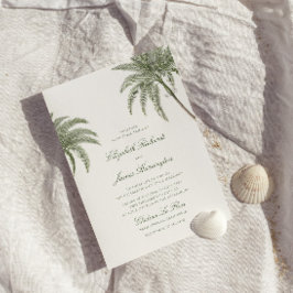 Invitación Boda de árbol de palmas de época