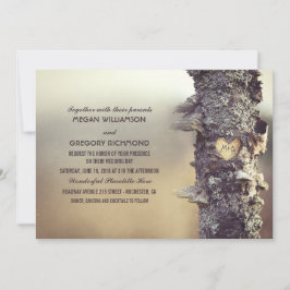 Invitación Boda de árbol rústico