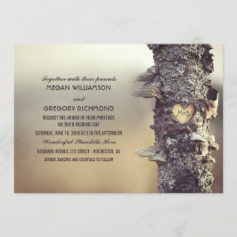 Invitación Boda de árbol rústico