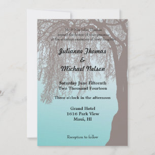 Invitación Boda de árbol silvestre lloroso