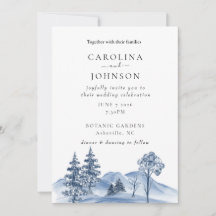 Boda de árbol y tierras montañosas de acuarela de