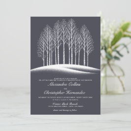 Invitación Boda de árboles de invierno