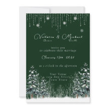 Boda de árboles de pino de nieve de bosque de invi