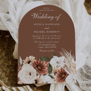 Invitación Boda de arco boho elegante atemporal