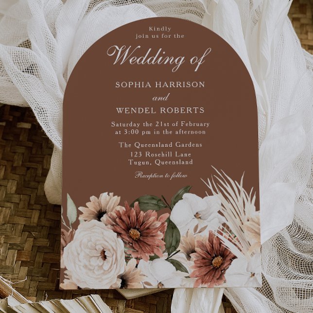 Invitación Boda de arco boho elegante atemporal (Subido por el creador)